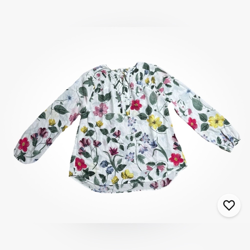Floral White Blouse women - Violet & Claire